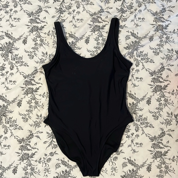 Simple black one-piece swimsuit xhilaration brand from Target - Picture 1 of 4